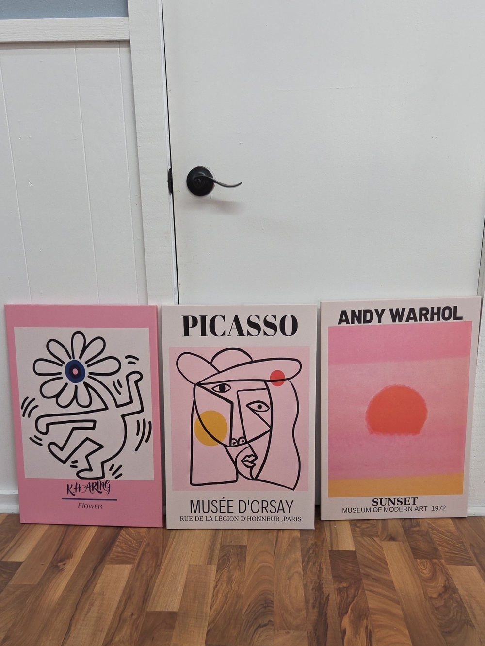 Pink Modern Art Poster - Picasso Style